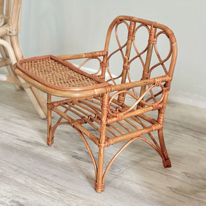 Sillas de alimentación para bebés de ratán natural al por mayor con soporte ODM, silla alta cómoda para niños pequeños - Product Image 1