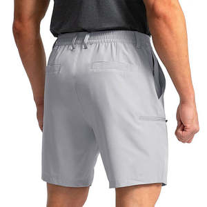 กางเกงขาสั้นคาร์โก้ผู้ชายลำลอง ผ้าฝ้าย 100% สีพื้น 6 กระเป๋า เอวยางยืด 5 นิ้ว ระบายอากาศได้ดี กางเกงครึ่งตัว เหมาะสำหรับเดินป่า เล่นกอล์ฟ ผ้าทอ ยืดหยุ่นได้ - Product Image 3