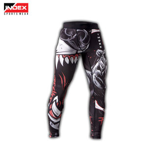 INDEX High Waist Full Length Compression Pants Black <b>White</b> Red Lion Print Sweat-Wicking Spandex Polyester Yoga <b>Leggings</b> - Product Image 3