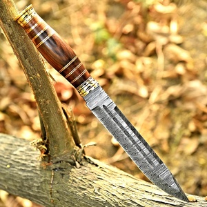 Couteau de survie et utilitaire A&M Enterprises en acier Damas de qualité industrielle avec manche en bois, idéal pour le camping et la chasse (OEM) - Product Image 4