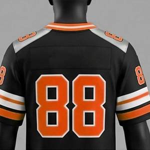 Camiseta de Fútbol Americano Personalizada, Elegante, Estampada y Transpirable, de Manga Corta, para Equipos Unisex, con Colores y Nombres de Equipos Personalizados - Product Image 4