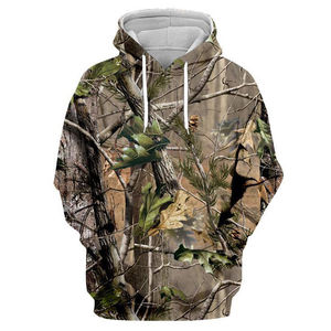 Vêtements de chasse en coton mélangé imperméable personnalisés par sublimation en gros, sweat à capuche camouflage pour la randonnée, le camping et la chasse - Product Image 2