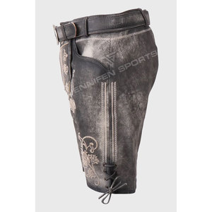 Último Modelo 2026: Lederhosen Bávaros para Hombre, de Cuero Vacuno Genuino, Traje Tradicional para Oktoberfest, Estilo Vintage, Transpirable - Product Image 5