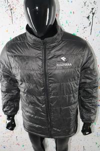 Chaqueta de lona acolchada de invierno para hombre, de alta calidad, con logotipo personalizado en la parte delantera, cuello alto, transpirable, con cremallera, fino tejido. - Product Image 6