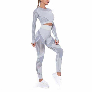 Conjunto de Yoga Ligero y Personalizable para Mujer, 2 Piezas, Ecológico, Sin Costuras, Ropa Deportiva para Exteriores, Transpirable, Personalizable en la Parte Delantera/Cintura - Product Image 2
