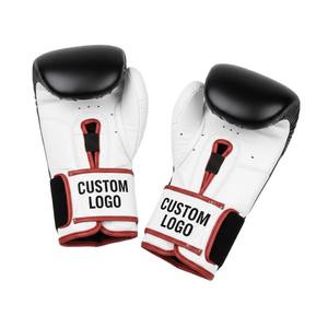 Guantes de Boxeo de Piel Sintética PU, Color Negro y Blanco, para Entrenamiento y Gimnasio, Precio de Fábrica - Product Image 2