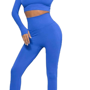 New Premium Quality Women's Active Wear Set Skinny Fitness Yoga Dress Top Above Knee Plus Size Seamless - Product Image 5