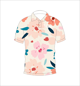 เสื้อโปโลพิมพ์ลายดอกไม้แบบกำหนดเอง แขนสั้น สวมใส่สบาย เหมาะสำหรับกอล์ฟ เทนนิส ชุดทีมฤดูร้อน - Product Image 4