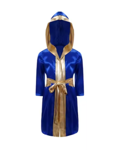 PROFIT SPORTS Robe d'entraînement de boxe de haute qualité pour hommes, broderie personnalisée, impression, respirante, séchage rapide, satin noir, toutes saisons - Product Image 3