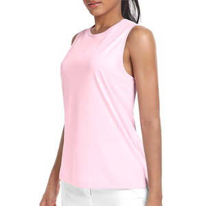 Camisetas sin mangas de algodón acanalado transpirables personalizadas para mujer, tops cortos personalizados para mujer - Product Image 3