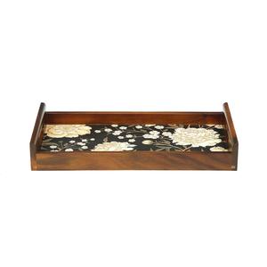 Hermosa Bandeja de Madera Antigua con Estampado Floral de Peonías Blancas, Plato Decorativo Rectangular al por Mayor para Pedidos al por Mayor - Product Image 2