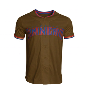 Camiseta de Béisbol de República Dominicana para Adultos, Unisex, Manga Corta, Blanca, de Poliéster, Personalizable con Nombre de Equipo, Transpirable - Product Image 6