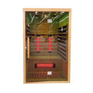 Sauna a Infrarossi 2026 per 1-2 Persone, Stile Occidentale Rosso, Basso EMF, Uso Domestico, Sauna a Legna per Interni, Cabina Sauna in <span class=keywords><strong>Legno</strong></span> - Product Image 2