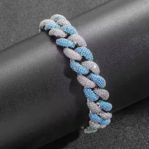 Premium Quality 925 Silver Moissanite Diamond Miami Cuban Bracelet <b>for</b> <b>Men</b> Hip Hop Jewelry Available <b>for</b> Affordable Price - Product Image 1