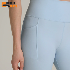 กางเกงเลกกิ้งโยคะเอวสูงทรงสครันช์สำหรับผู้หญิง ออกกำลังกาย ฟิตเนส เล่นกีฬา ชุดกีฬาขายาวสีพื้น - Product Image 4