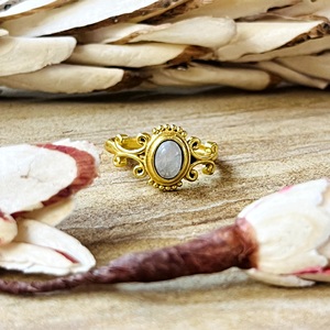 Unique Best Design Moonstone Gold <b>Ring</b> <b>Boho</b> Brass <b>Rings</b> For Women 18k Gold Plated Ethnic Filigree <b>Ring</b> For Wholesale/OEM/ODM - Product Image 1