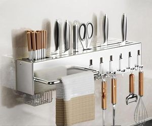 Stainless Steel Holder Kitchen Tools Organizer Rust Resistant Metal Storage <b>Rack</b> Modern Design Kitchen Utensil <b>Drying</b> Caddy - Product Image 3