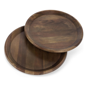 Plato de cena de madera de Mango ligero de primera calidad, madera Natural ecológica para placa de cargador para el hogar, restaurante, vajilla, plato - Product Image 1