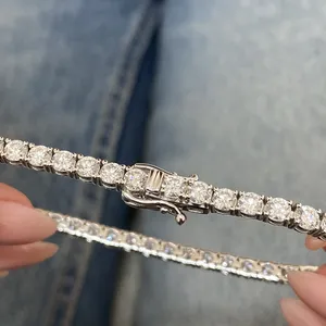 Bracelet tennis vintage TISHYA DIAMOND avec diamants certifiés IGI, VS1 E, 6,79 carats, diamants ronds cultivés en laboratoire, or blanc 14 carats - Product Image 2