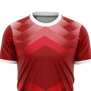 เสื้อฟุตบอลโพลีเอสเตอร์ 100% แบบสั่งทำ สีแดง ดำ เทา ผ้าตาข่าย ระบายอากาศได้ดี แขนสั้น พิมพ์ลายด้านหน้า - Product Image 5