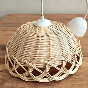 Abat-jour en rotin pour chambre d'enfant et salle de jeux, décoration lumineuse pour bébé et tout-petit, lampe suspendue - Product Image 1