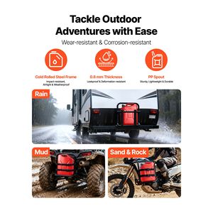 Contenitore per Carburante in Metallo da 5,3 Galloni con Maniglia Comoda, Tappo Erogatore con Flusso Massimo di 6 L/min, Antigoccia, per Uso Industriale - Product Image 2