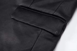 Chaqueta de Cuero Genuino de Diseñador al por Mayor, Abrigo de Alta Calidad, Chaqueta de Cuero de Moda Casual Más Vendida - Product Image 6