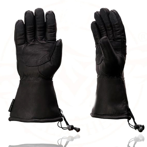 Gants de moto Samroz Sports - Cuir noir doublé thermiquement - Product Image 3