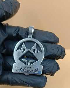 Pendentif personnalisé avec nom de DJ, pendentif hip-hop en moissanite serti de pierres, pendentif en argent 925, pendentif personnalisé avec initiales de nom de rappeur - Product Image 2