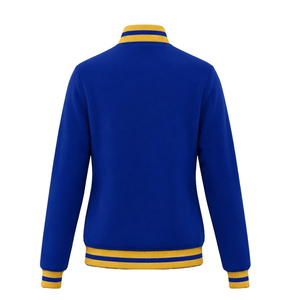 เสื้อแจ็คเก็ตบอมเบอร์ลำลองผ้าซาตินสำหรับผู้หญิง Sigma Gamma Rho ปิดซิป แขนยาว แฟชั่นสมาคมนักศึกษากรีก ขายส่งเสื้อผ้า - Product Image 2