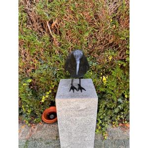 Sculpture de corbeau en métal décorative vintage, finition bronze, pour fournitures de jardin, statue de corbeau décorative faite à la main, à vendre - Product Image 2