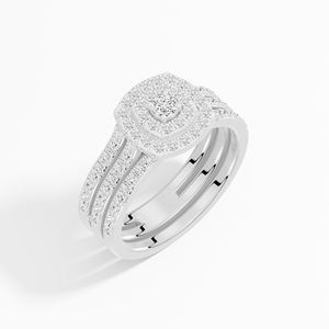 Anillo de eternidad clásico para mujer con moissanita de 0.88ctw de triple engaste, hecho a mano, chapado en rodio, engaste de puntas, 10K 14K 18K, venta al por mayor - Product Image 2