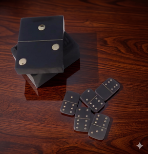 Ensemble de dominos Mini résine dominos cadeau classique Domino Double Six jeux pour garçons filles boîte de voyage en bois 28 pièces ensemble - Product Image 1