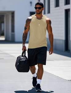 Camiseta sin mangas para hombre de alto rendimiento, tejido transpirable, tacto suave, ligera, flexible, elástica, cómoda para uso diario, textura moderna y suave. - Product Image 4