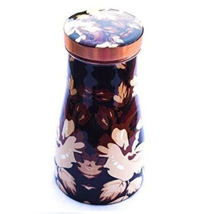 Mini botella de cobre esmaltada para uso doméstico y de oficina, atractiva botella de agua de cobre con adhesivo esmaltado impreso. - Product Image 1