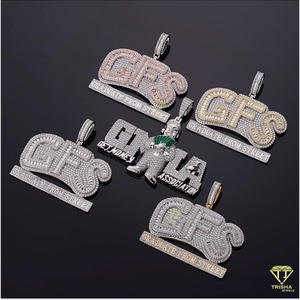 Pendentif GFS Graduate From Street, collier hip-hop serti de diamants de laboratoire, bijoux de luxe, cadeau - Product Image 5