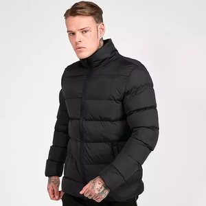 Best Selling Men's Plus Size <b>Waterproof</b> Puffer <b>Jackets</b> <b>White</b> & Black Zipper Front Pocket Hooded Street Wear Adult - Product Image 3