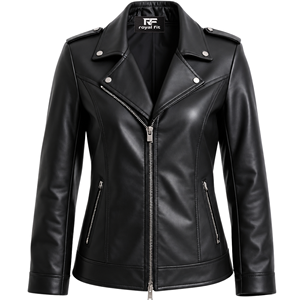 Veste épaisse en cuir de vachette pour femme, style motard, imperméable, coupe-vent, écologique, vêtement d'extérieur d'hiver, doublure en polyester, col montant - Product Image 1