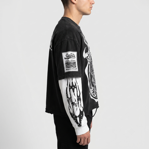 Camiseta de Manga Larga para Hombre, Ecológica, de Algodón Peinado 100%, 300 GSM, Estilo Urbano, con Logotipo Personalizado - Product Image 3