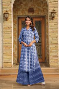 Traje Salwar de Tela de Rayón Estampada de Diseño Moderno, Estilo Indio-Pakistaní, Exclusivo y de Última Moda para Mujer, Ideal para Fiestas, Bodas y Uso Casual - Product Image 3