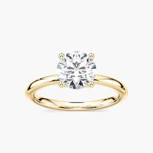 แหวนเพชรทรงกลมเจียระไนแบบบริลเลียนท์ 1 กะรัต สี F ทองคำขาว 14K ได้รับการรับรองจาก IGI เพชรเพาะเลี้ยงในห้องปฏิบัติการ แหวนเพชรสำหรับผู้หญิง แหวนหมั้นหรูหรา เครื่องประดับชั้นดี - Product Image 3