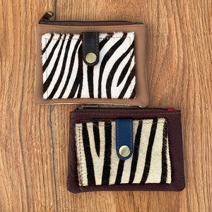 Nuevo pelo en estampado de animales de cuero reciclado Mini monedero billetera tarjetero billetera delgada de bolsillo frontal para mujer tarjetero - Product Image 3