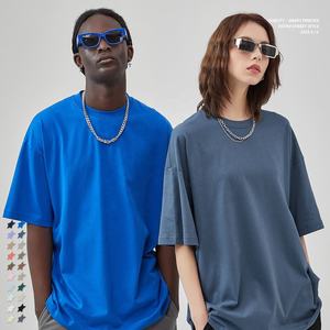 เสื้อยืดคอตตอนสีพื้นแบบกำหนดเองสำหรับผู้ชาย ทรงหลวม สวมใส่สบาย สไตล์คลาสสิก ขายดี เสื้อผ้าสตรีทแวร์ น้ำหนักเบา ทรงโอเวอร์ไซส์ - Product Image 2