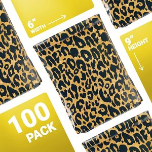 Leopard 6X9 Poly beel-mare buste di spedizione impermeabili per abbigliamento 2 Mil sacchetti di plastica antilacrime - Product Image 2