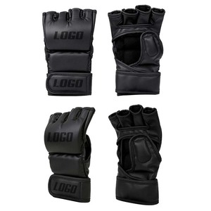 Gants de MMA professionnels légers et durables en cuir avec poignets lacés pour l'entraînement, la lutte et les arts martiaux/la boxe - Product Image 2