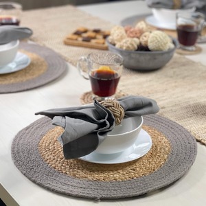 Premium Quality Jute and Cotton Placemat <b>Set</b> of <b>4</b> Handmade <b>Dining</b> <b>Table</b> Mats <b>for</b> Home Kitchen Decor Use Indian Supplier - Product Image 2