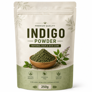 Poudre de feuilles d'indigo 100% naturelle et pure, fraîchement sélectionnée, 250g, qualité cosmétique, fournisseur en gros de poudre d'indigo en vrac d'Inde - Product Image 1
