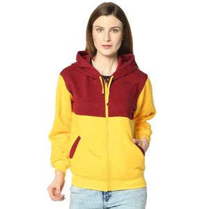 Vestes polaires à capuche zippées confortables à double panneau pour femmes, coupe-vent, chaudes pour l'hiver, à manches longues, coupe régulière, pour femmes - Product Image 1