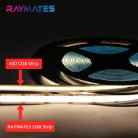Bande LED COB Super Lumineuse à Haute Densité 24V 480 LED 150lm/W CRI90+ Dimmable pour Éclairage Commercial et Vitrines