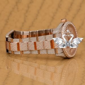 Montre de luxe en moissanite pour homme, entièrement sertie de pierres, en acier inoxydable, montre diamantée - Product Image 2